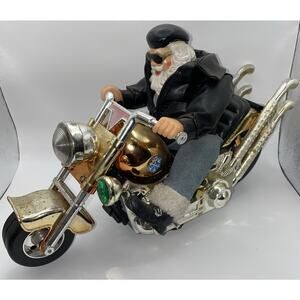 Holiday Time Christmas Motorcycle Santa Sings "Born To Be Wild" Non Working